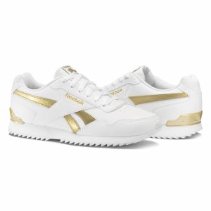 Adidasy Damskie Reebok Royal Glide Ripple Clip Białe/Złote PL 82REVCO